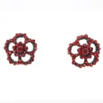 Boucles d’oreilles fleurs strass
