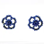 Boucles d’oreilles fleurs strass