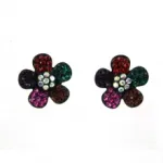 Boucles d’oreilles serties de strass