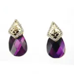 Boucles d’oreilles fantaisies avec pierres facettées et strass