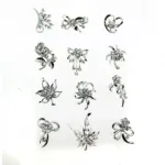 Broche fantaisie ornée de strass