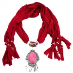 Écharpe bijou avec pendentif fantaisie