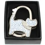 Coffret cadeau contenant un porte-sac motif chat strass