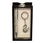 Coffret cadeau femme avec stylo et porte-clés
