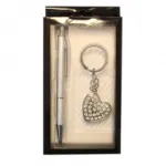 Coffret cadeau femme avec stylo et porte-clés