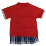 Ensemble t-shirt et short à carreaux pour bébé garçon