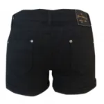 Short jeans noir avec ceinture