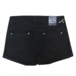 Short jeans noir avec ceinture