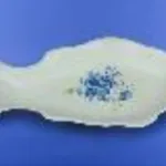 Plateau pour le poisson "Poisson" grand blanc avec décalcomanie, 25,5 cm