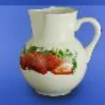 Pichet "Moldavie" blanc avec décalcomanie 