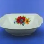 Saladier "Paradis" blanc avec décalcomanie, 18 cm