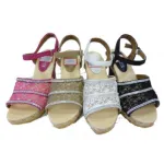 Sandale compensée strass Réf 9512 5,95 € HT/unité
