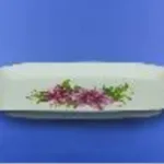 Plat "Altanka" blanc avec décalcomanie, 29 cm