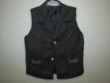 GILET NOIR EN SIMILI - ref.3157
