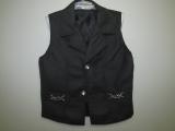 GILET NOIR EN SIMILI - ref.3157