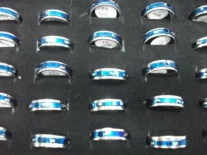 LOT 50 BAGUES ACIER INOXYDABLE BGA41