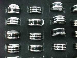 LOT 50 BAGUES ACIER INOXYDABLE BGA67