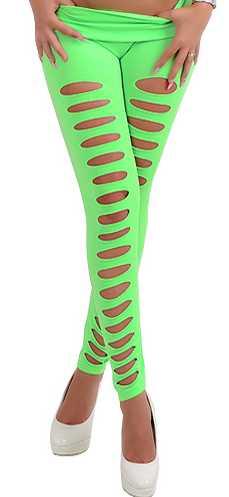Legging troué fluo vert 2,90 € HT/unité  Référence : 2316