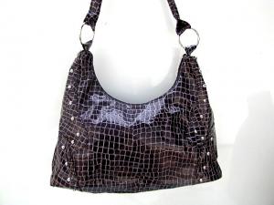 SAC A MAIN VERNIS FACON CROCO REF 5123 3.95€ HT 