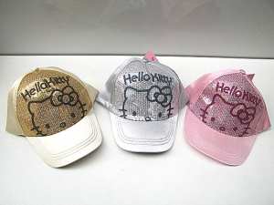 LOT DE CASQUETTES HELLO KITTY REF 9107 2.95€ HT 