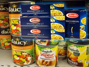 Palettes produits consommation courante