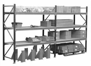 Rayonnage occasion semi-lourd prof. 0,5m