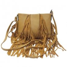 Sac à bandoulière agrémenté de franges