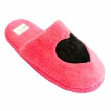 Pantoufles pour femme avec cœur imprimé Love dessus