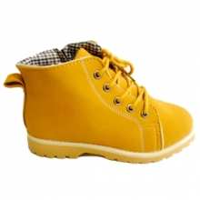 Bottines avec lacets à 5 œillets et zip côté pour enfant