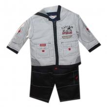 Ensemble deux pièces motif bateau pour bébé garçon