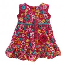 Robe liberty bébé avec bandeau assorti