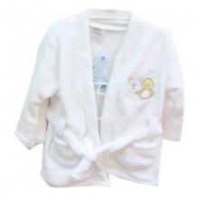 Peignoir polaire bébé avec motif brodé