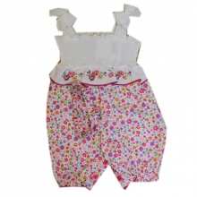 Ensemble salopette et bandeau pour bébé fille