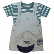 Ensemble salopette à trois pièces pour bébé garçon