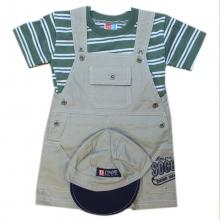 Ensemble salopette à trois pièces pour bébé garçon