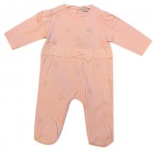 Grenouillère bébé avec motif cœur et nœud