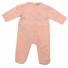 Grenouillère bébé avec motif cœur et nœud