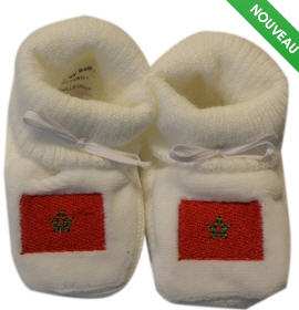 Chaussons avec motif drapeau du Maroc