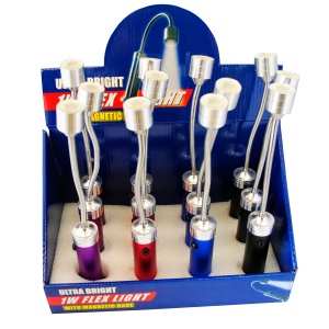 Lampe de poche flexible avec base magnétique