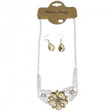 Parure bijou en chaîne décorée de strass