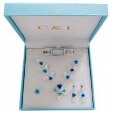 Coffret cadeau décoré de fleurs pour femme