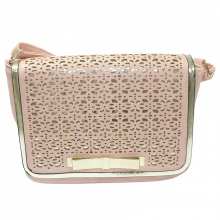 Sac à bandoulière avec motif perforé et noeud devant