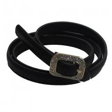 Ceinture avec boucle incrustée de strass