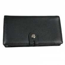 Portefeuille en cuir avec compartiment zippé