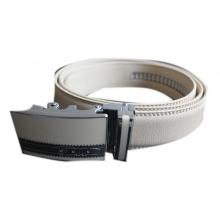 Ceinture beige en cuir avec boucle fantaisie