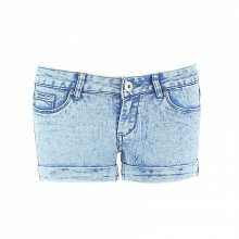 Short jeans délavé pour femme