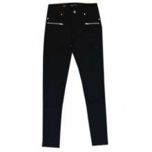 Pantalon femme taille haute avec poches zippées