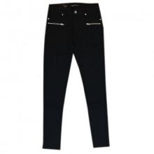 Pantalon femme taille haute avec poches zippées