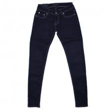 Jeans slim bleu foncé avec poches ornées de motif Union Jack