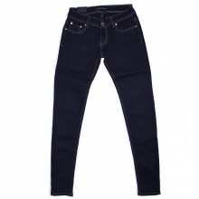 Jeans slim bleu foncé avec poches ornées de motif Union Jack